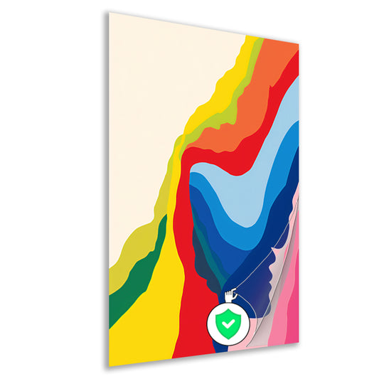 Abstract Kleurrijk Gezichten in Beweging poster