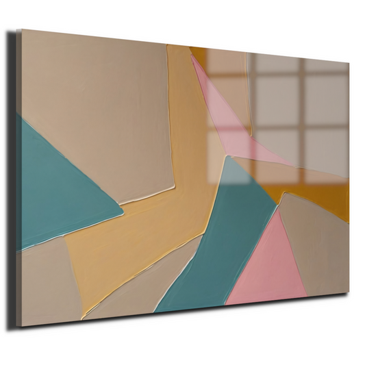 Minimalistische Abstracte Geometrie in Kleur acrylglas