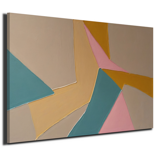 Minimalistische Abstracte Geometrie in Kleur canvas