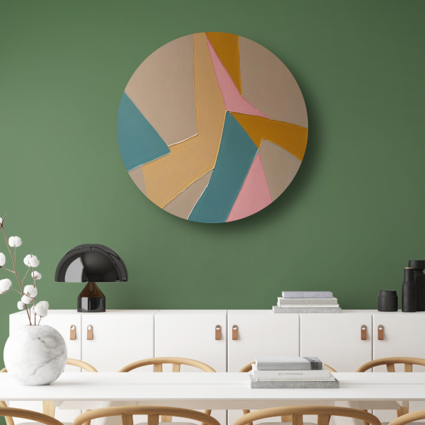 Minimalistische Abstracte Geometrie in Kleur forex muurcirkel