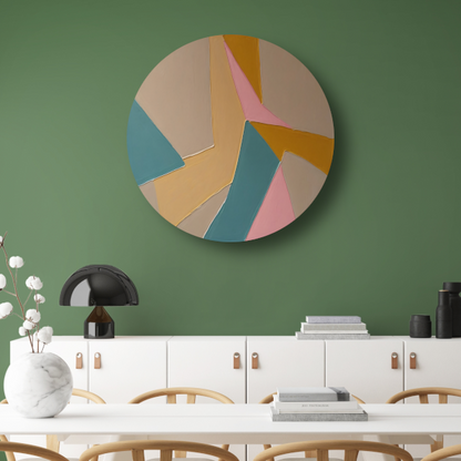 Minimalistische Abstracte Geometrie in Kleur forex muurcirkel