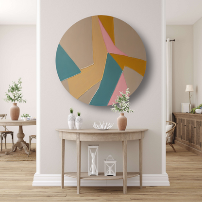 Minimalistische Abstracte Geometrie in Kleur forex muurcirkel
