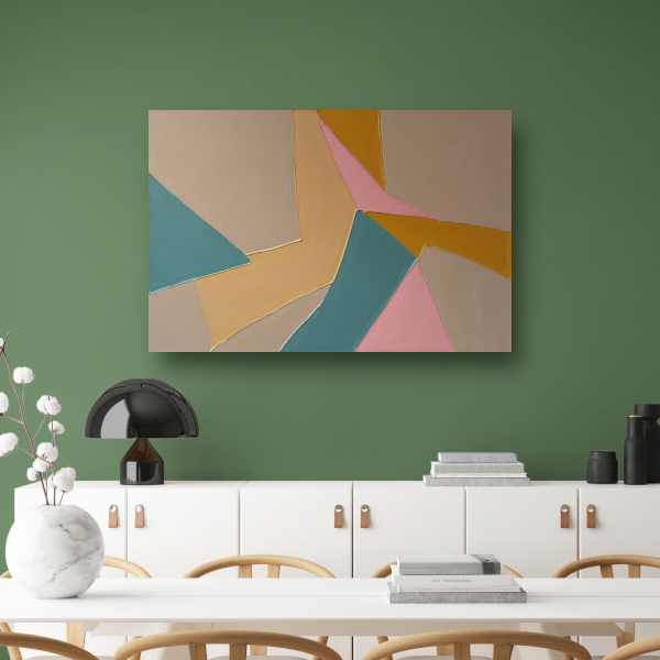 Minimalistische Abstracte Geometrie in Kleur poster