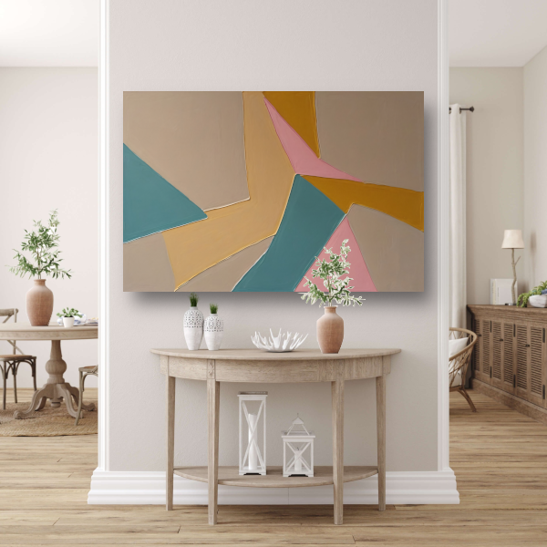 Minimalistische Abstracte Geometrie in Kleur poster