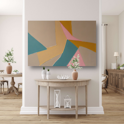 Minimalistische Abstracte Geometrie in Kleur poster