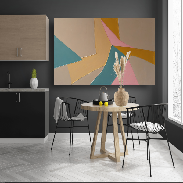 Minimalistische Abstracte Geometrie in Kleur poster
