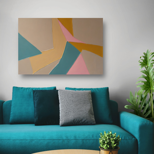 Minimalistische Abstracte Geometrie in Kleur acrylglas
