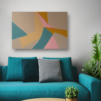 Minimalistische Abstracte Geometrie in Kleur poster