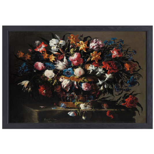 Kleine mand met bloemen - Juan de Arellano canvas met baklijst