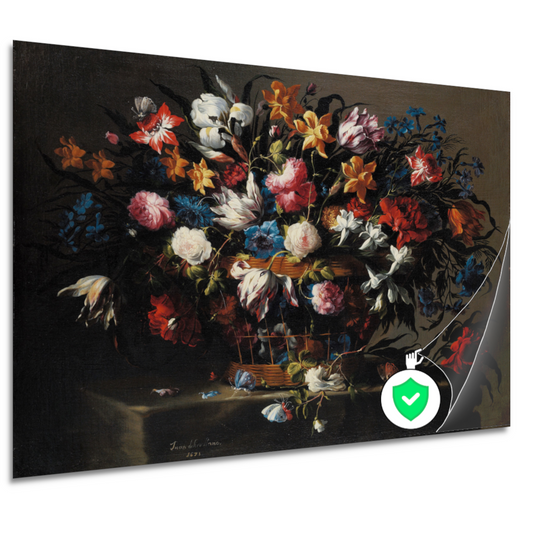Kleine mand met bloemen - Juan de Arellano poster