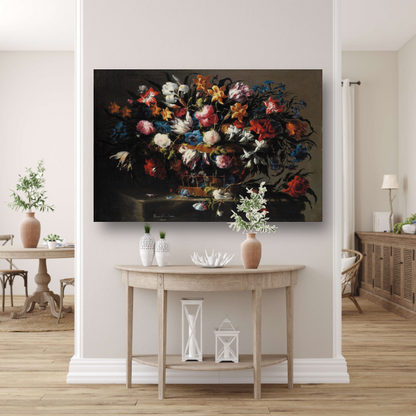Kleine mand met bloemen - Juan de Arellano poster