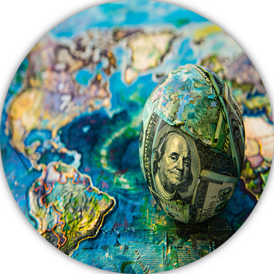 Banksys Wereld van Geld forex muurcirkel
