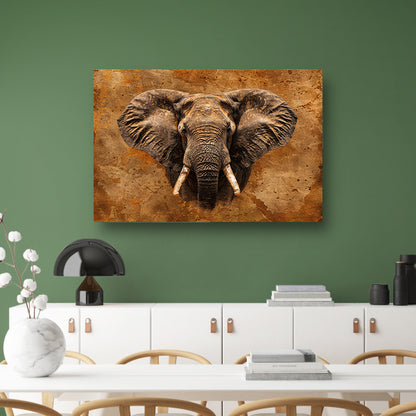 Indrukwekkend portret van een Afrikaanse olifant canvas