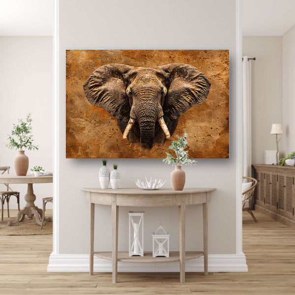 Indrukwekkend portret van een Afrikaanse olifant poster
