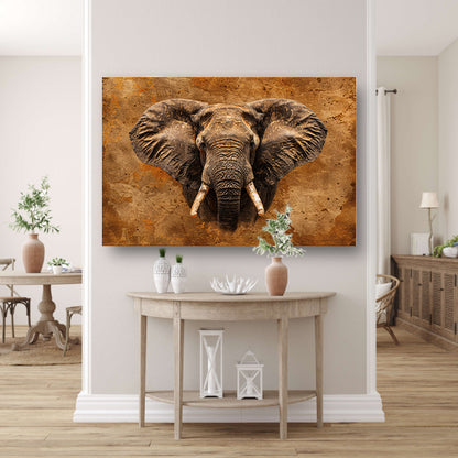 Indrukwekkend portret van een Afrikaanse olifant poster