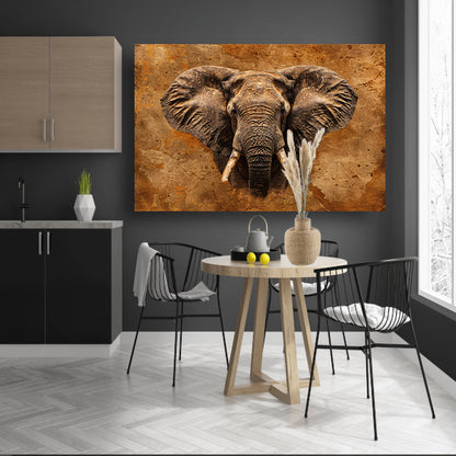 Indrukwekkend portret van een Afrikaanse olifant poster