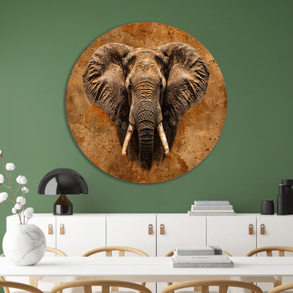 Indrukwekkend portret van een Afrikaanse olifant forex muurcirkel