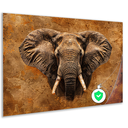 Indrukwekkend portret van een Afrikaanse olifant poster