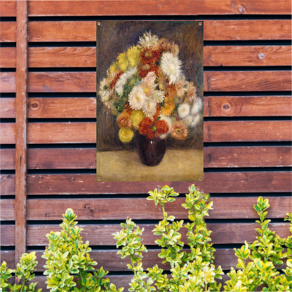Chrysanten in een vaas - Pierre-Auguste Renoir tuinposter