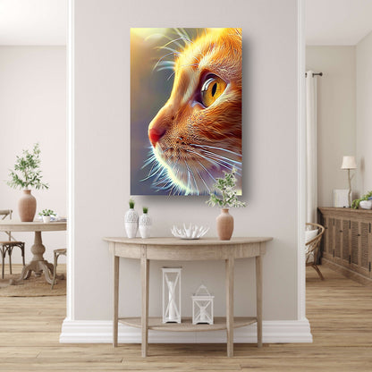 Prachtige hyperrealistische schildering van een kat acrylglas