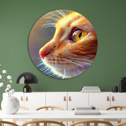 Prachtige hyperrealistische schildering van een kat forex muurcirkel