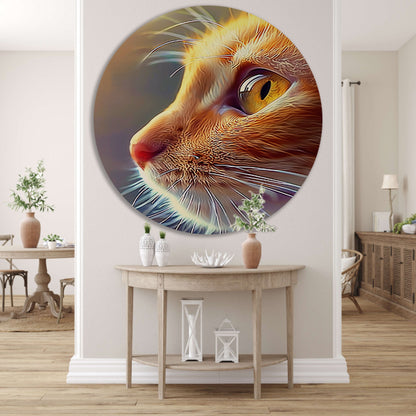 Prachtige hyperrealistische schildering van een kat forex muurcirkel