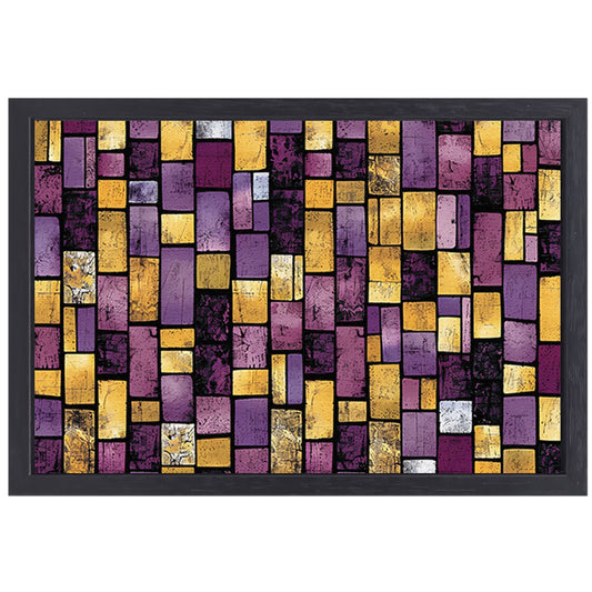 Kleurrijke abstracte rechthoekige patronen op canvas canvas met baklijst
