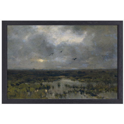 Het moeras - Anton Mauve canvas met baklijst