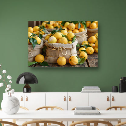 Citroenen stilleven canvas met baklijst
