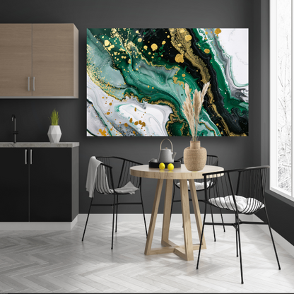 Groen Gouden Marmer Abstract Ontwerp acrylglas