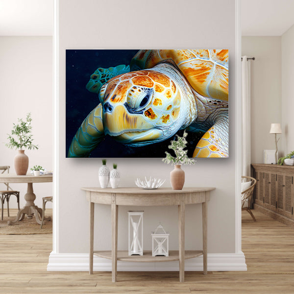 Impressionistisch zeegezicht met zonsondergang poster