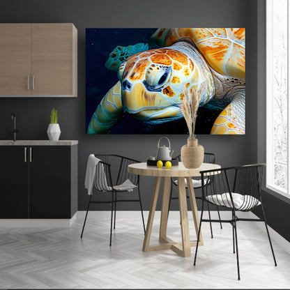 Impressionistisch zeegezicht met zonsondergang acrylglas