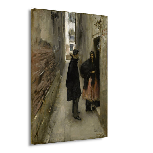 Een straat in Venetië - John Singer Sargent canvas
