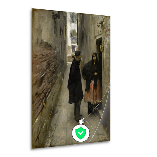 Een straat in Venetië - John Singer Sargent poster