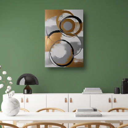 Abstracte compositie van monochrome cirkels poster