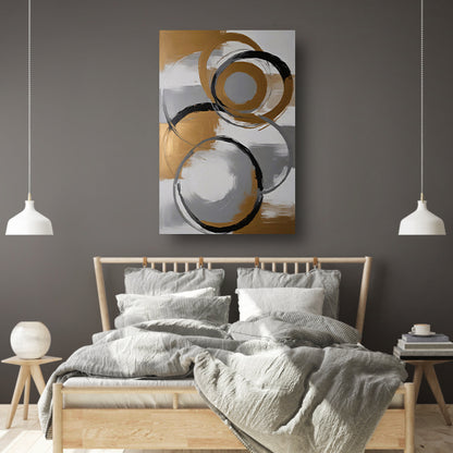 Abstracte compositie van monochrome cirkels poster