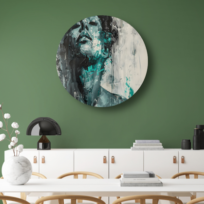 Turquoise Emotie Abstracte Dynamiek forex muurcirkel