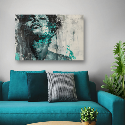 Turquoise Emotie Abstracte Dynamiek acrylglas