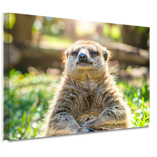 Luiaard genietend van zon in natuur canvas