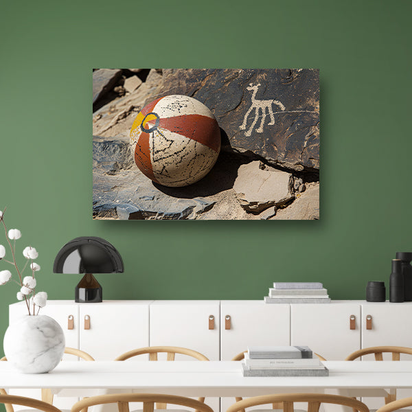 Minimalistische stenenbal canvas