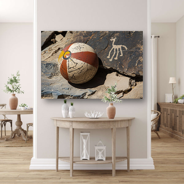 Minimalistische stenenbal canvas