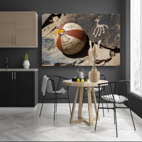 Minimalistische stenenbal canvas