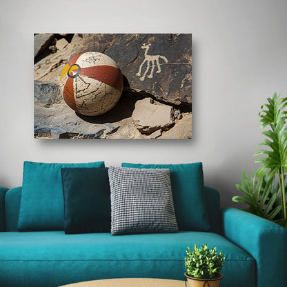 Minimalistische stenenbal canvas