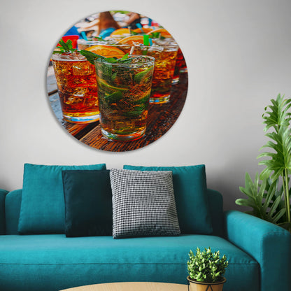 Levendige Cocktails op een Zomerse Dag forex muurcirkel