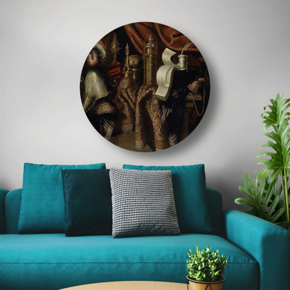 Stilleven met helm - Francesco Maltese forex muurcirkel