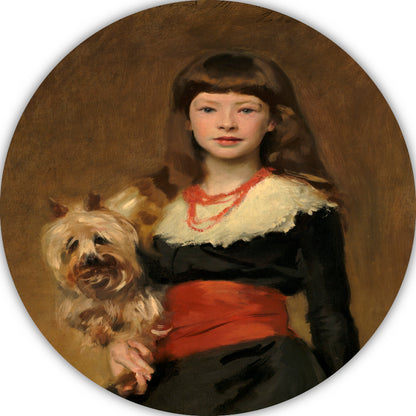 Mevrouw Beatrice Townsend - John Singer Sargent aluminium muurcirkel