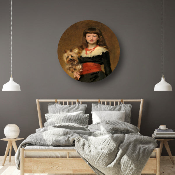 Mevrouw Beatrice Townsend - John Singer Sargent aluminium muurcirkel