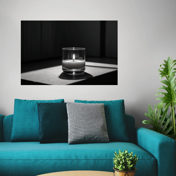 Zacht Licht in Monochroom Stilleven poster