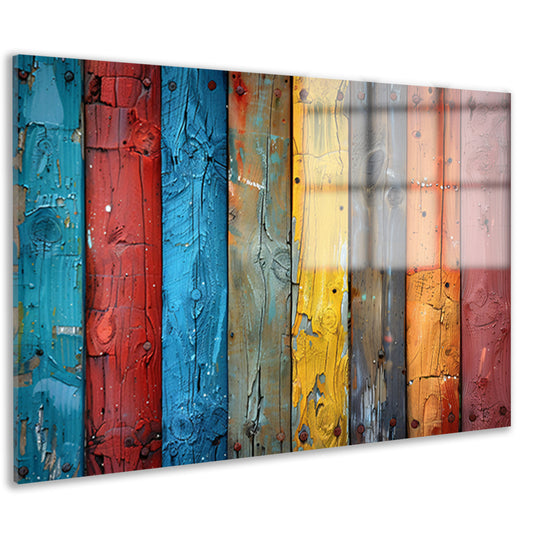 Minimalistisch gekleurde lijnen acrylglas