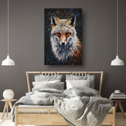 Abstract Expressionistische Vos in Levendige Kleuren poster